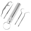 Reusable Stainless Steel Toothpick Set with Portable Case