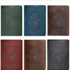Genuine Leather Passport Holder with USA Flag Design