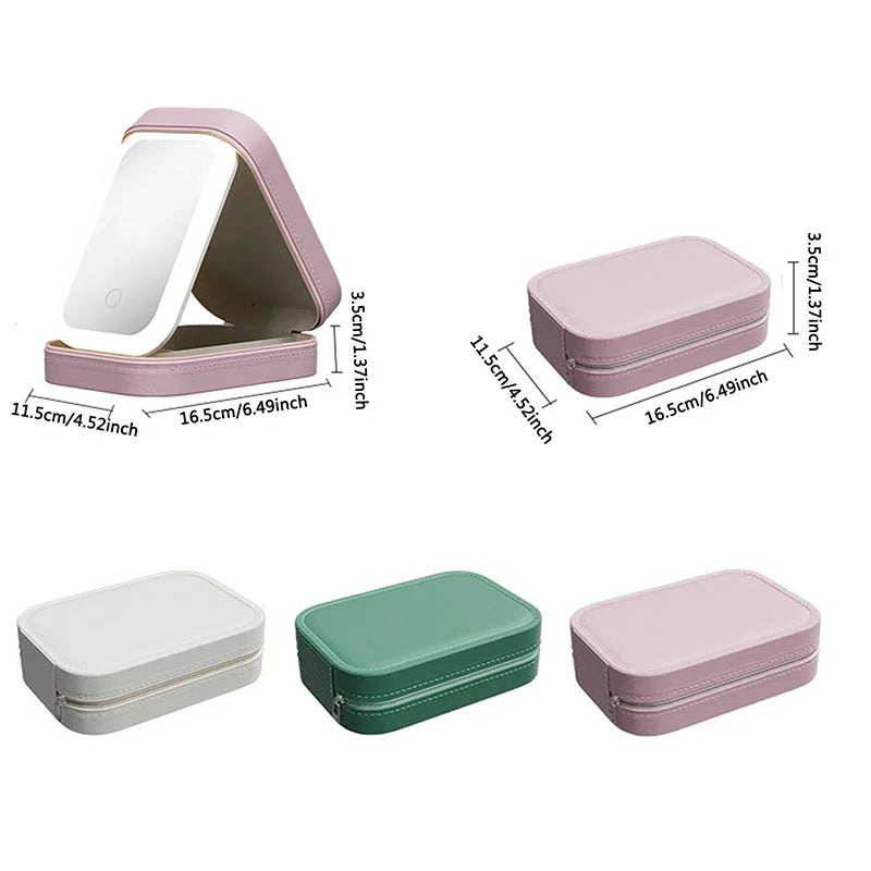 Portable LED Makeup Bag with Mirror