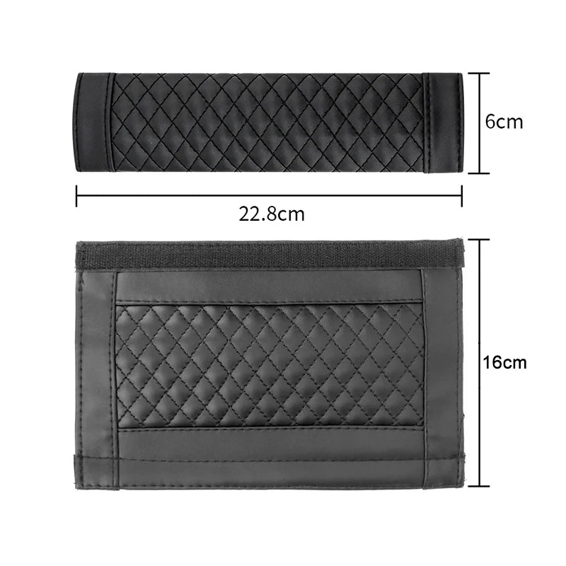 Premium PU Leather Seat Belt Covers