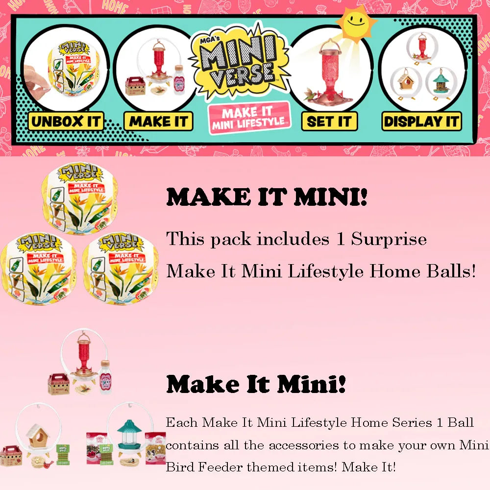 MGA Miniverse Make It Mini Lifestyle Series 1 Mystery Collectible DIY Kit