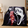 Ghost Face Horror Character Flannel Throw Blanket