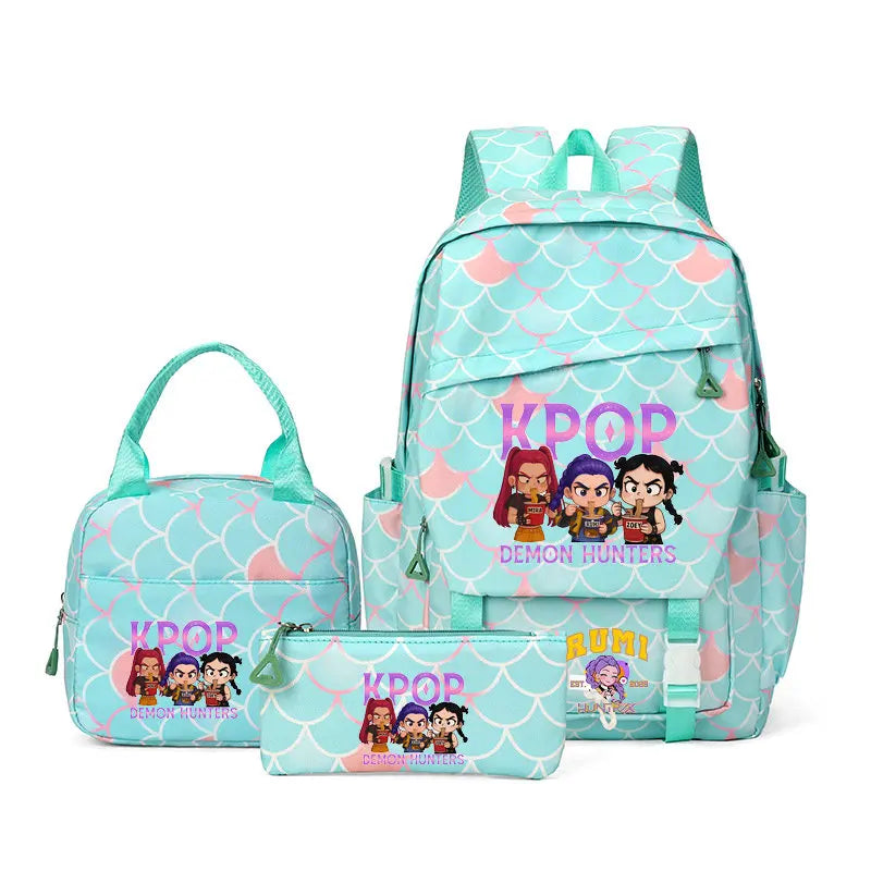 KPop Demon Hunters Backpack Set with Lunch Bag and Pencil Case