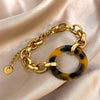 Conjunto de Joyería con Colgante de Leopardo Dorado