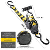 Black and yellow automatic retractable strap device with a T-handle for electrophoresis.