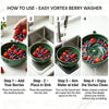 Self-Spinning Fruit & Vegetable Washer Bowl with Drain Holes