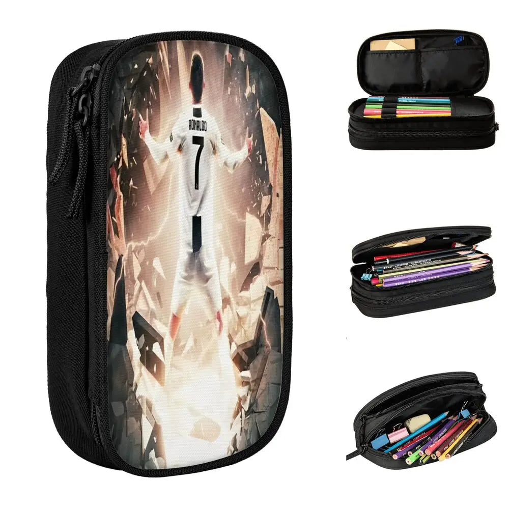 Soccer Star Pen Case – Large-Capacity Pencil Pouch