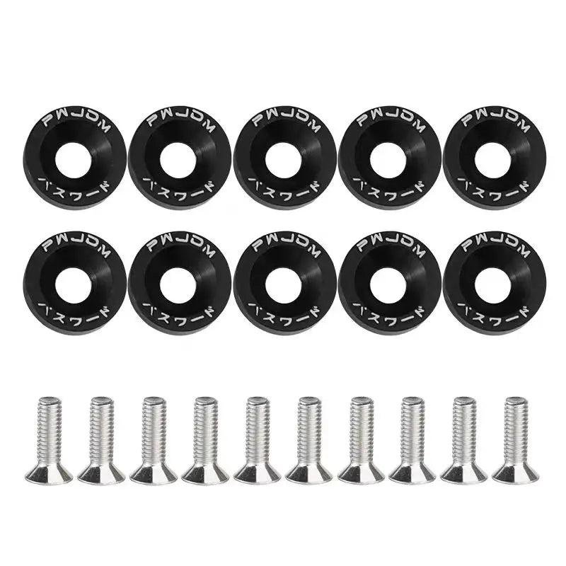 Anodized Aluminum Washer and Bolt Kit for Car Customization