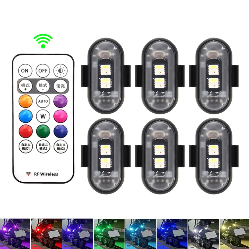 RGB LED Strobe Light with Remote Control for Vehicles and Drones