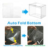 Demonstration of the Auto Fold Bottom feature where squeezing the box diagonally automatically locks the base.