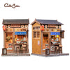 Book Nook DIY Wooden Miniature Kit with LED Lighting
