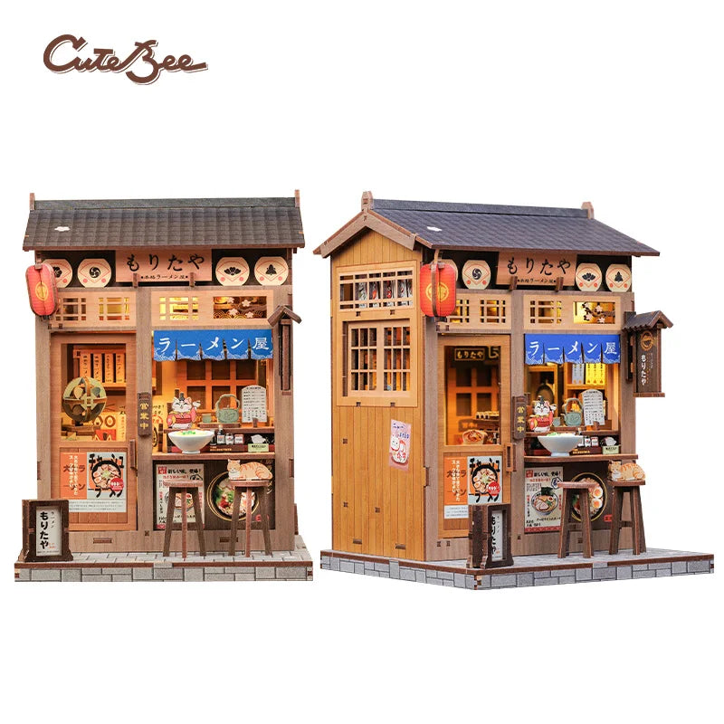 Book Nook DIY Wooden Miniature Kit with LED Lighting