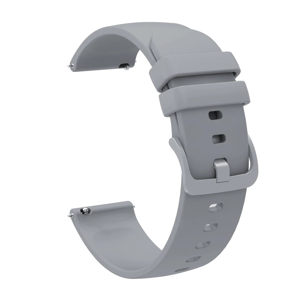 Gray silicone watch band and protective case for a Redmi Watch Active 5 or Watch 5 Lite