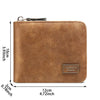 Personalized Engraved Leather Wallet for Men with Coin Pocket