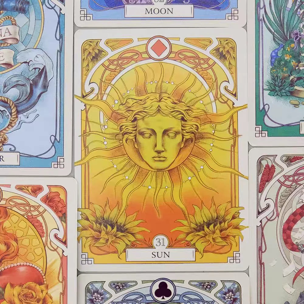 Romantic Lenormand Oracle Card Deck – Art Nouveau Floral Design