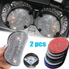 A set of two non-slip diamond car cup holder coasters featuring sparkling rhinestone designs.