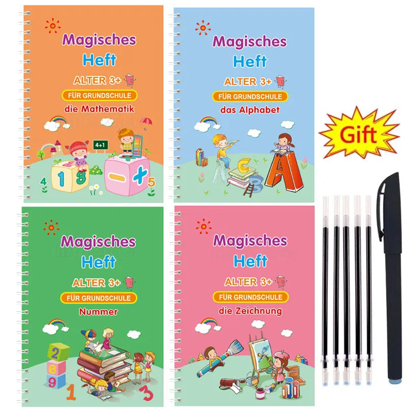 Cuaderno Reutilizable para Aprender Alemán para Niños