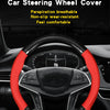 Carbon Fiber Leather Steering Wheel Cover with Anti-Slip Grip