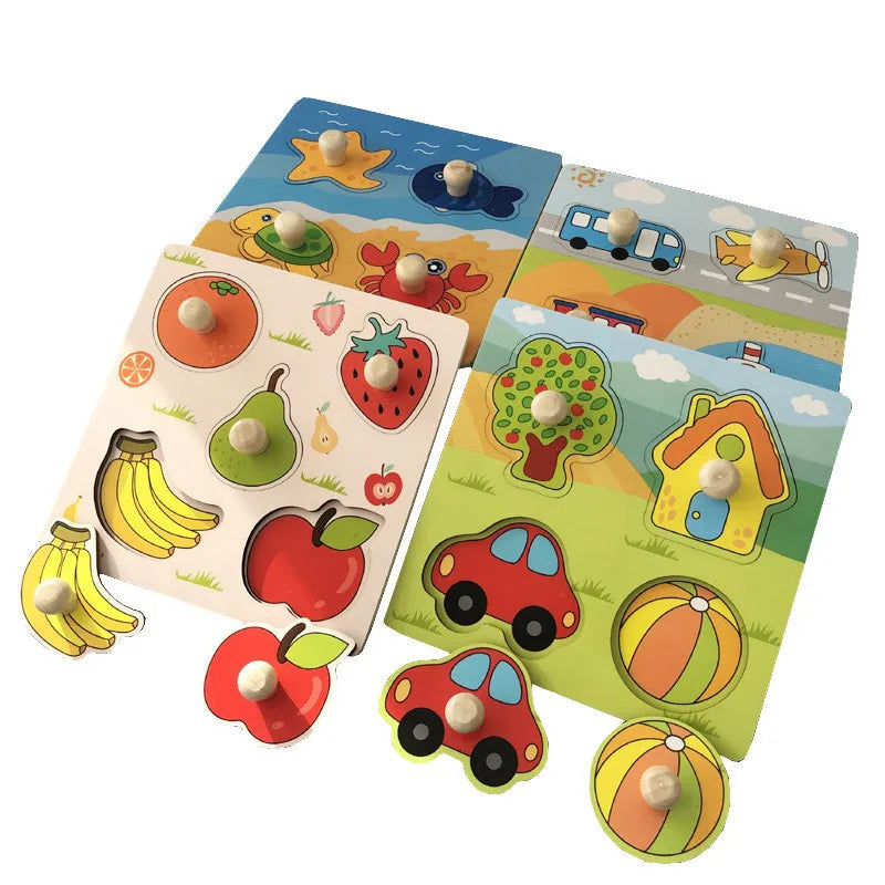 Wooden Alphabet Puzzle Board for Toddlers