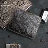 Handcrafted Cowhide Leather Card Wallet with Coin Pocket