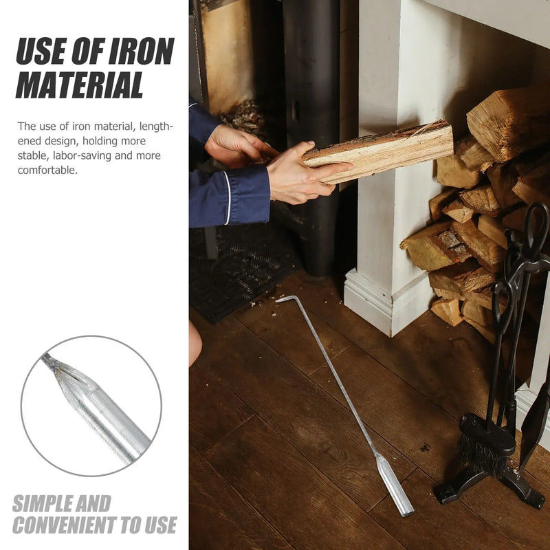 Heavy-Duty Fireplace Poker with Long Handle