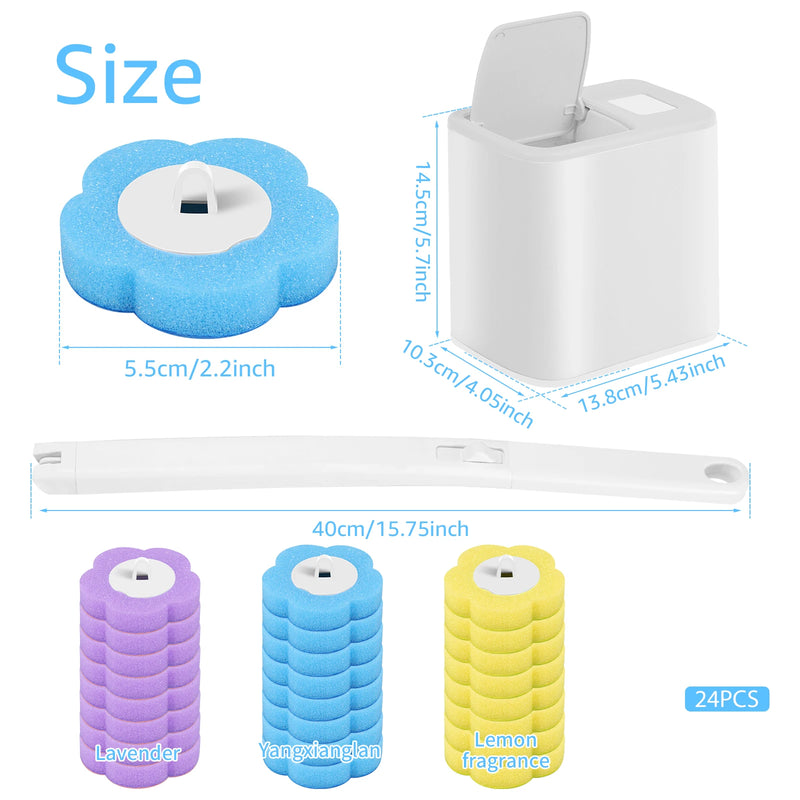Auto-Opening Disposable Toilet Brush Kit