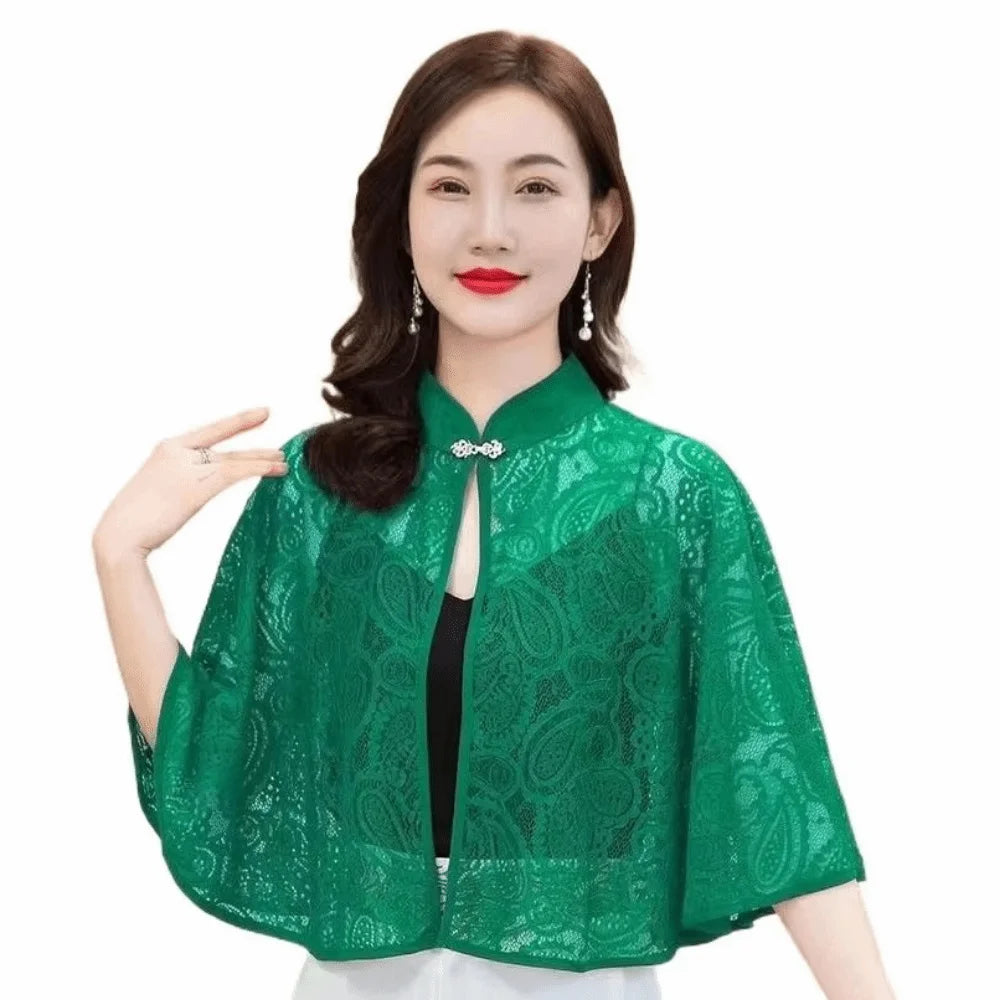 Bohemian Spitze Schal Poncho