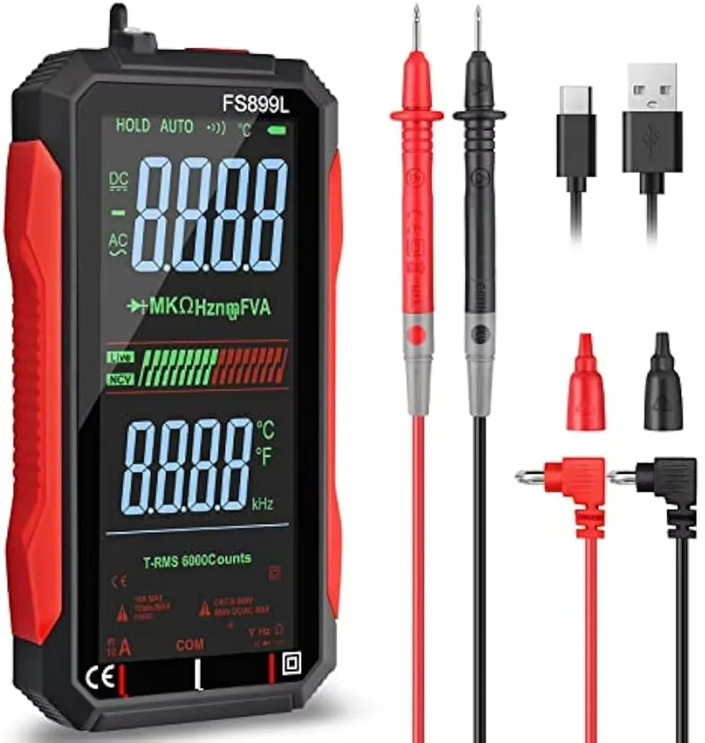 Smart True RMS Digital Multimeter with Large Display