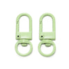 A pair of light green alloy lobster clasp hooks for DIY jewelry making