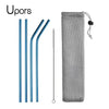 Reusable Stainless Steel Drinking Straws with Cleaning Brush