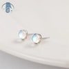 Minimalist Moonstone Stud Earrings