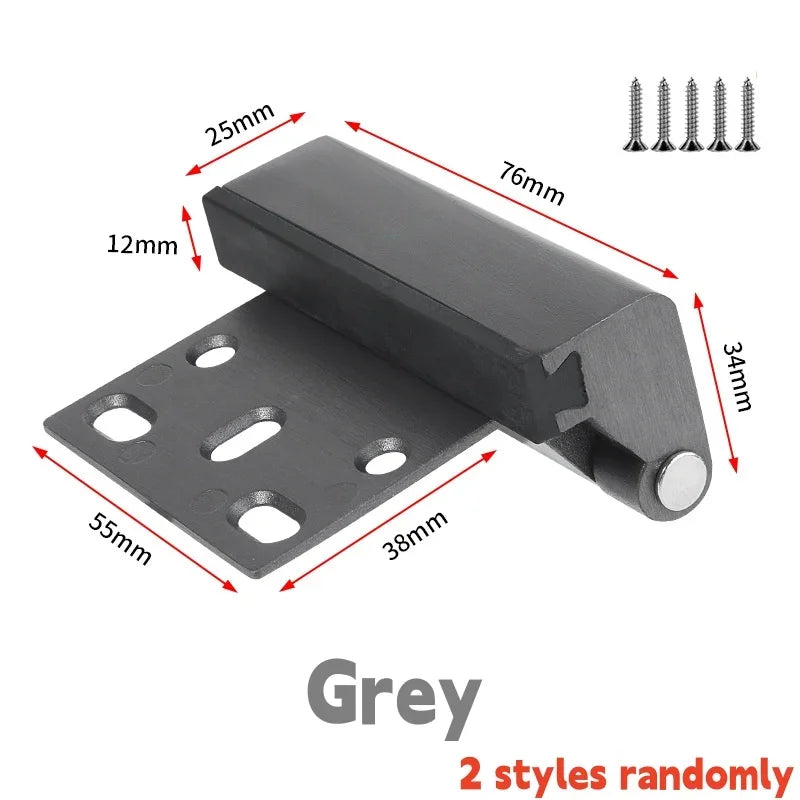 Verrou de renforcement de porte lourd gris avec plaque de montage et goupille