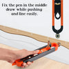 Contour Scribing Ruler with Lock for Precise Woodworking