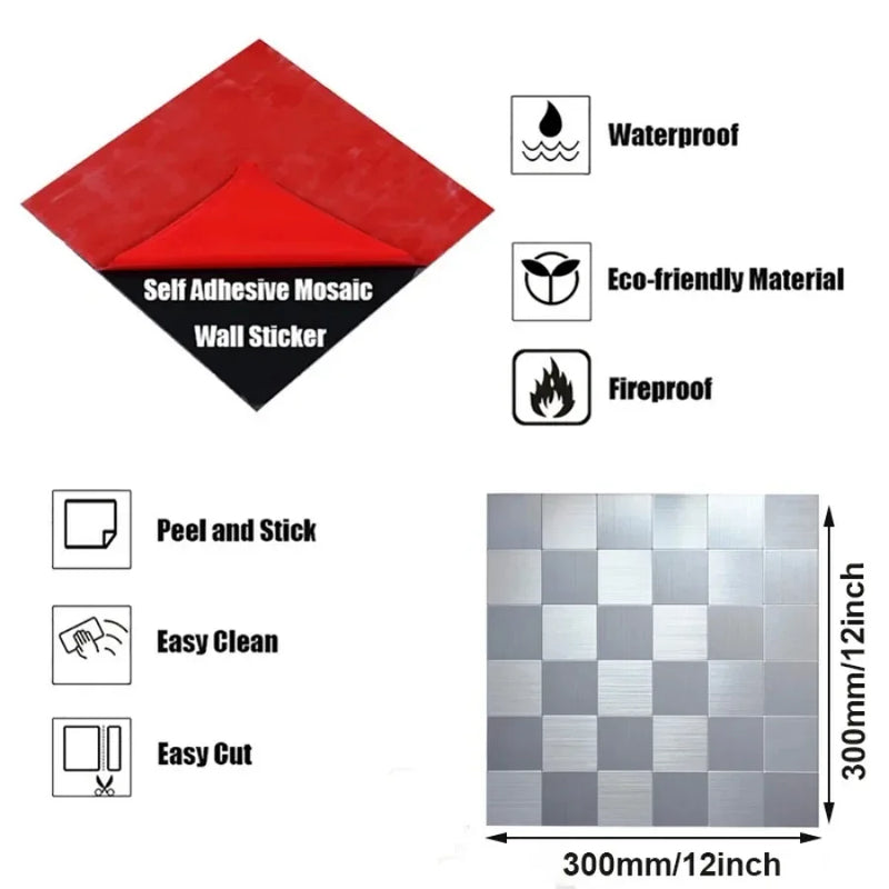 3D Peel & Stick Mosaic Wall Tiles