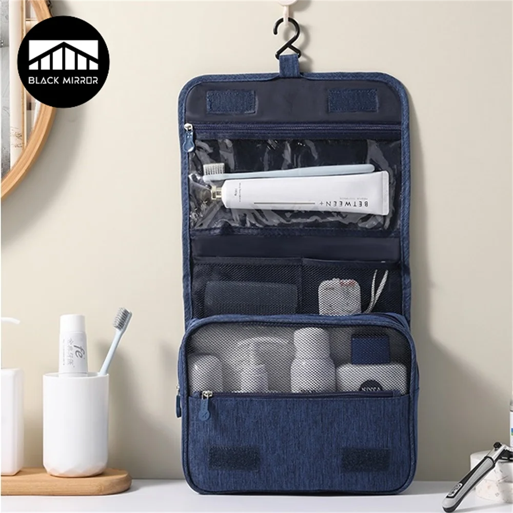 Hanging Toiletry Bag with Waterproof Oxford Fabric and Large Capacity