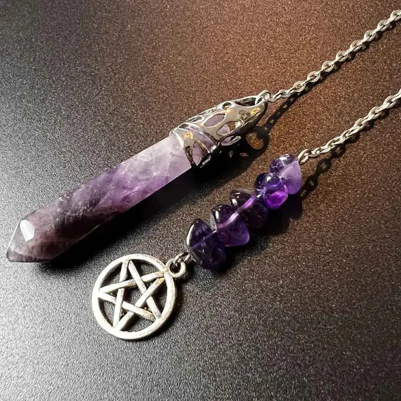 Natural White Quartz Crystal Pendulum for Dowsing & Divination