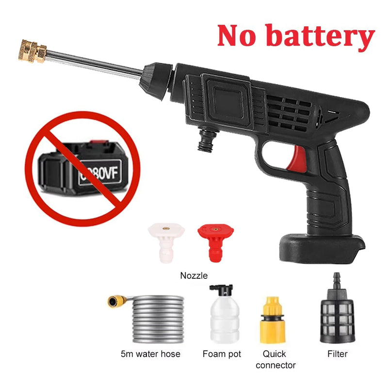 Cordless High-Pressure Car Washer with Self-Priming Pump