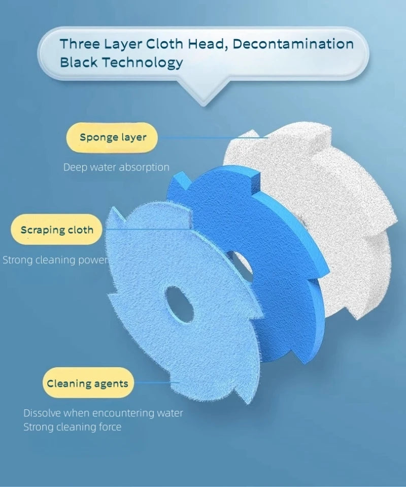 Disposable Toilet Brush Set with Replaceable Heads