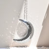 Handcrafted Glass Crescent Moon Hanging Decoration