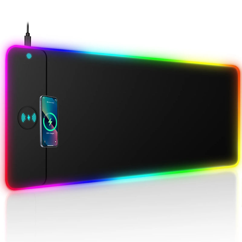 RGB Gaming Mouse Pad with 15W Wireless Charging