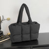 Quilted Plaid Tote Shoulder Bag