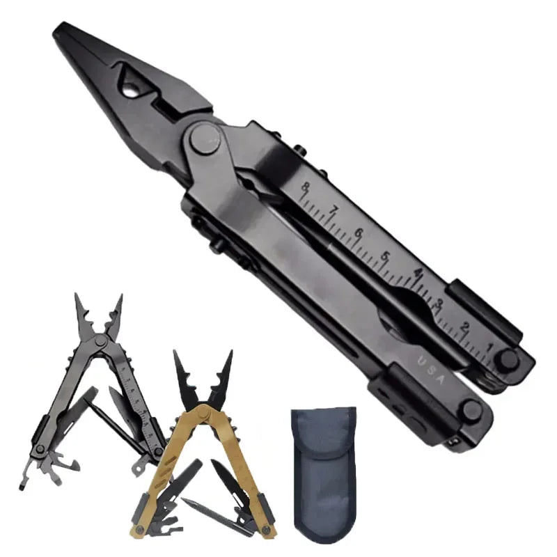 13-in-1 Stainless Steel Multi-Tool Pliers for Camping and Outdoor Use
