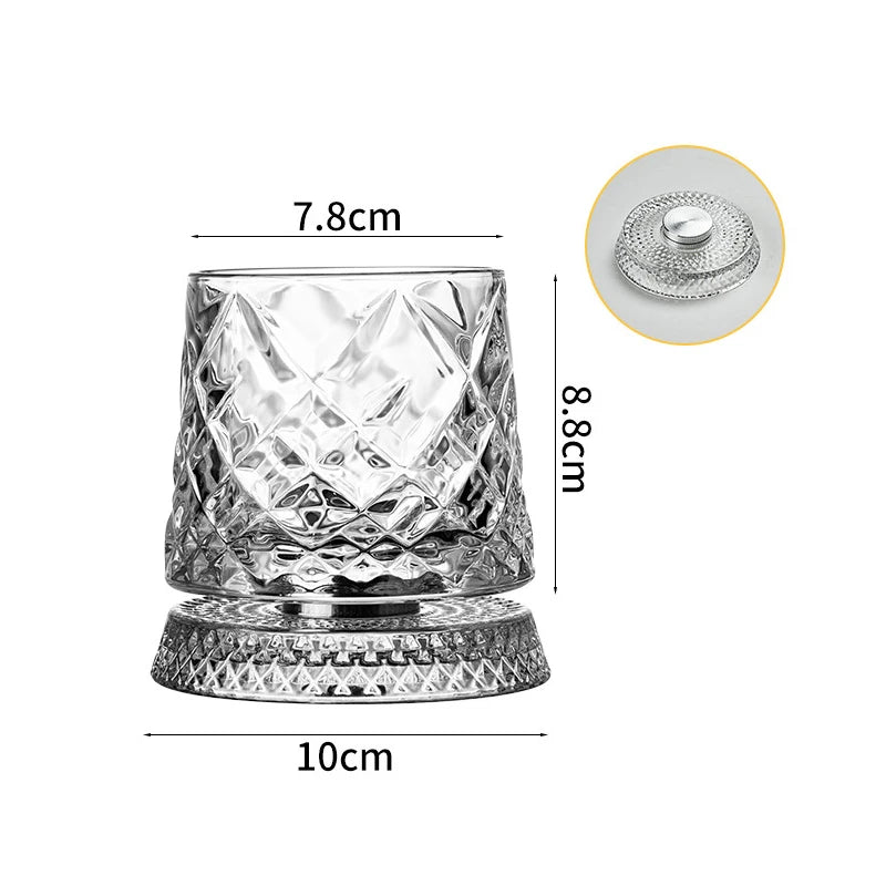 Crystal 360 Rotating Whiskey Glass