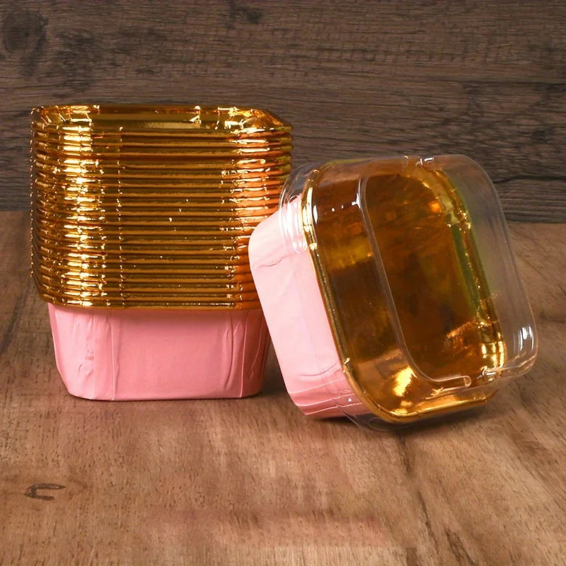 Vasitos desechables para cupcakes con tapa