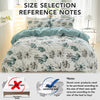 Reference notes for a duvet cover set showing size selection guidelines and product details.