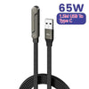 Flat USB-C Fast-Charging Cable with Foldable Phone Stand