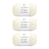 Natural Cotton Raffia Yarn – 3 Ball Set for Crochet, Knitting & Crafting