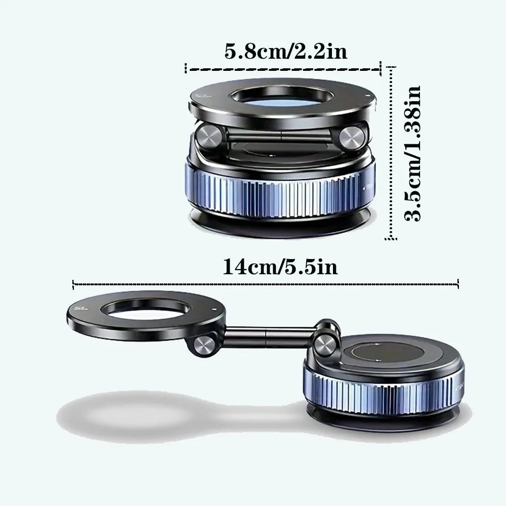 Foldable Magnetic Car Phone Mount with 360° Rotation