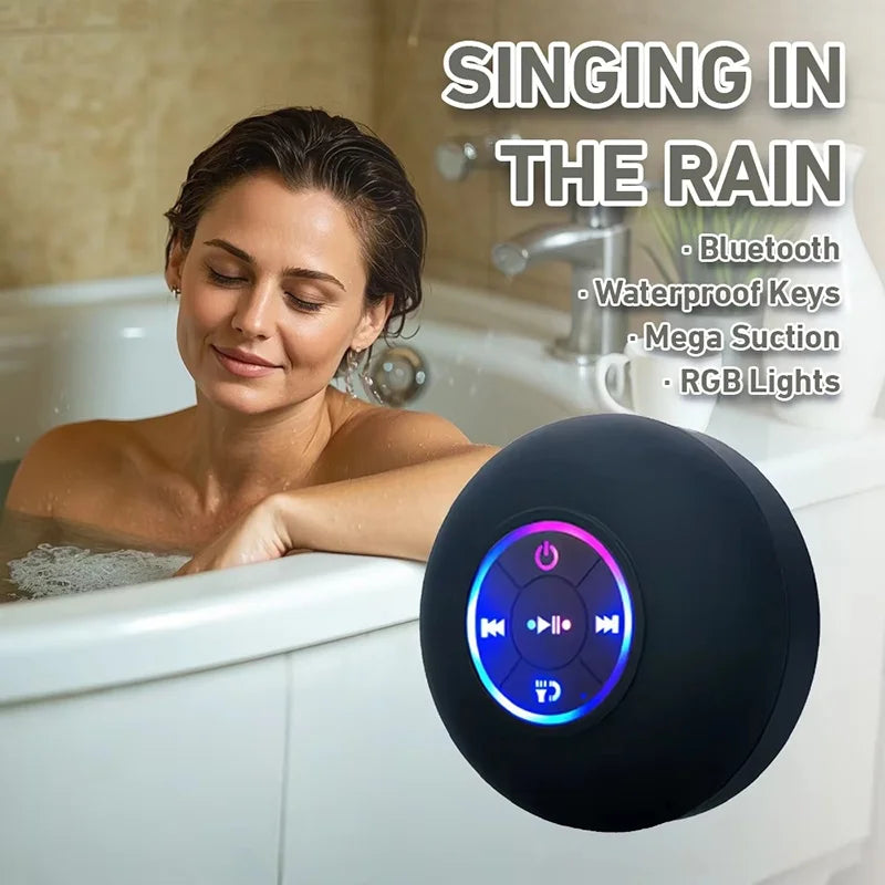 Portable Waterproof Bluetooth Speaker with LED Lights