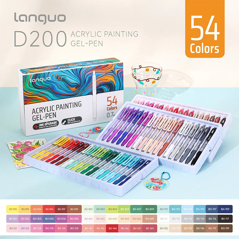 Vibrant Acrylic Gel Pens Set for Art & Writing